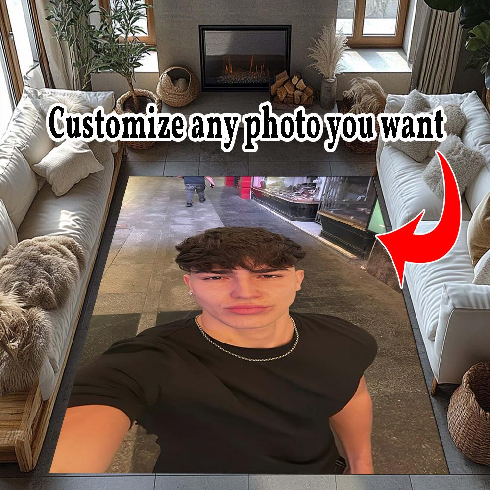 Customize Photos Customize picture Carpet Suitable for Entryway Balcony Playrooms Foyer Antislip Carpet Office home decor Wedding Party Gift