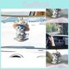 Cute Cartoon Cat Acrylic Flat Tea Cup Car Decoration Pendant For Interior Charm