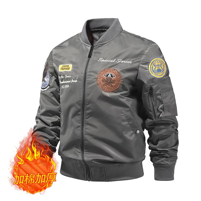 Вышитая куртка с хлопком/тонким хлопковым пальто ВВС Ma1 Pilot Jacket Мужская летная куртка