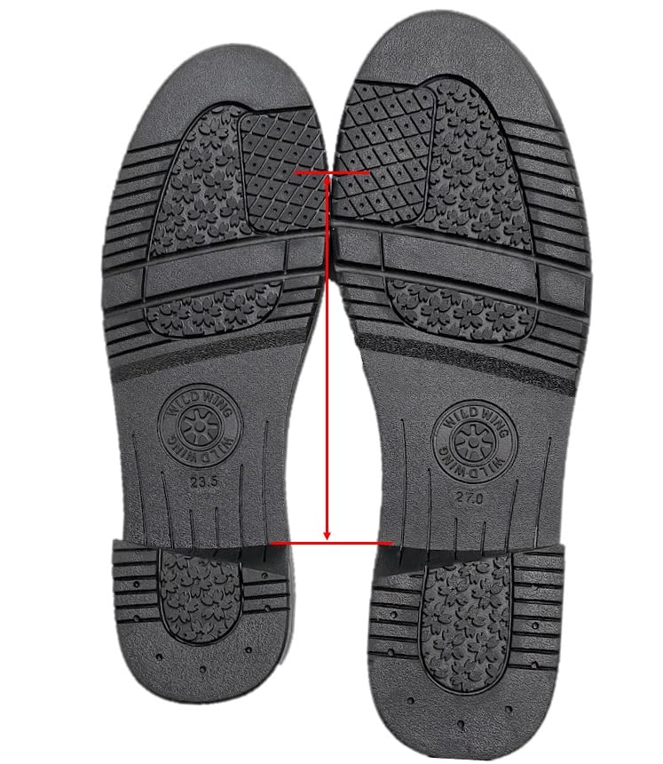 Wild Wing Swallow Sole Motorcycle Size Ultra-Thick Boots, OD35, Black, 26.0cm