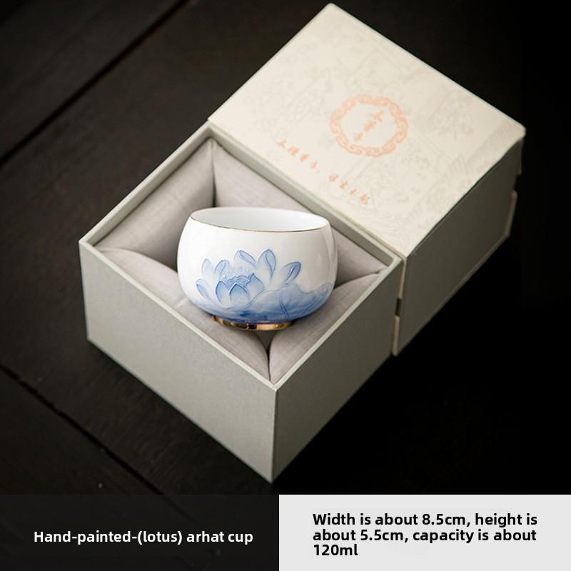Высококлассная расписанная вручную мастер-чашка керамическая чайная чашка креативная гортензия белый фарфор чашка архата набор для чая кунг-фу персональная чайная пиала