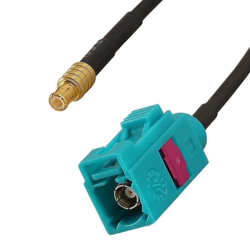 Светло-синий Длинный Корпус FAKRA-SMB180 Мама на Прямой Штекер MCX-C J1.5 RG174 Черный Адаптер