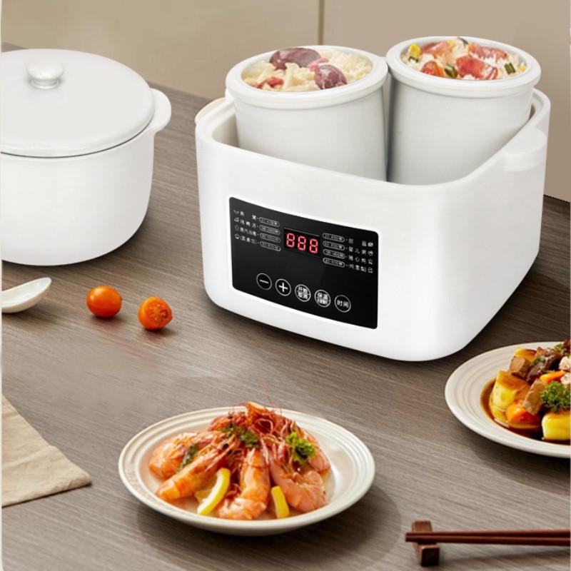 Керамическая кастрюля-термос для тушения на 1-2 человека, многофункциональная, полностью автоматическая, электрическая кастрюля для приготовления супа