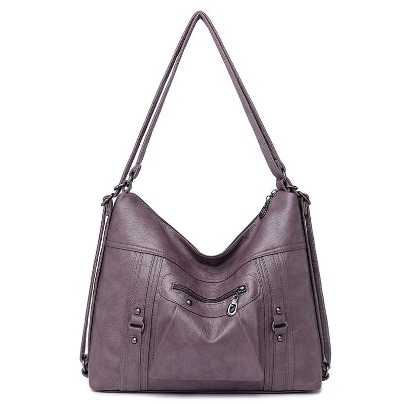 Женская сумка новая мягкая кожа женская большая вместимость на плечо мессенджер ретро рюкзак на молнии