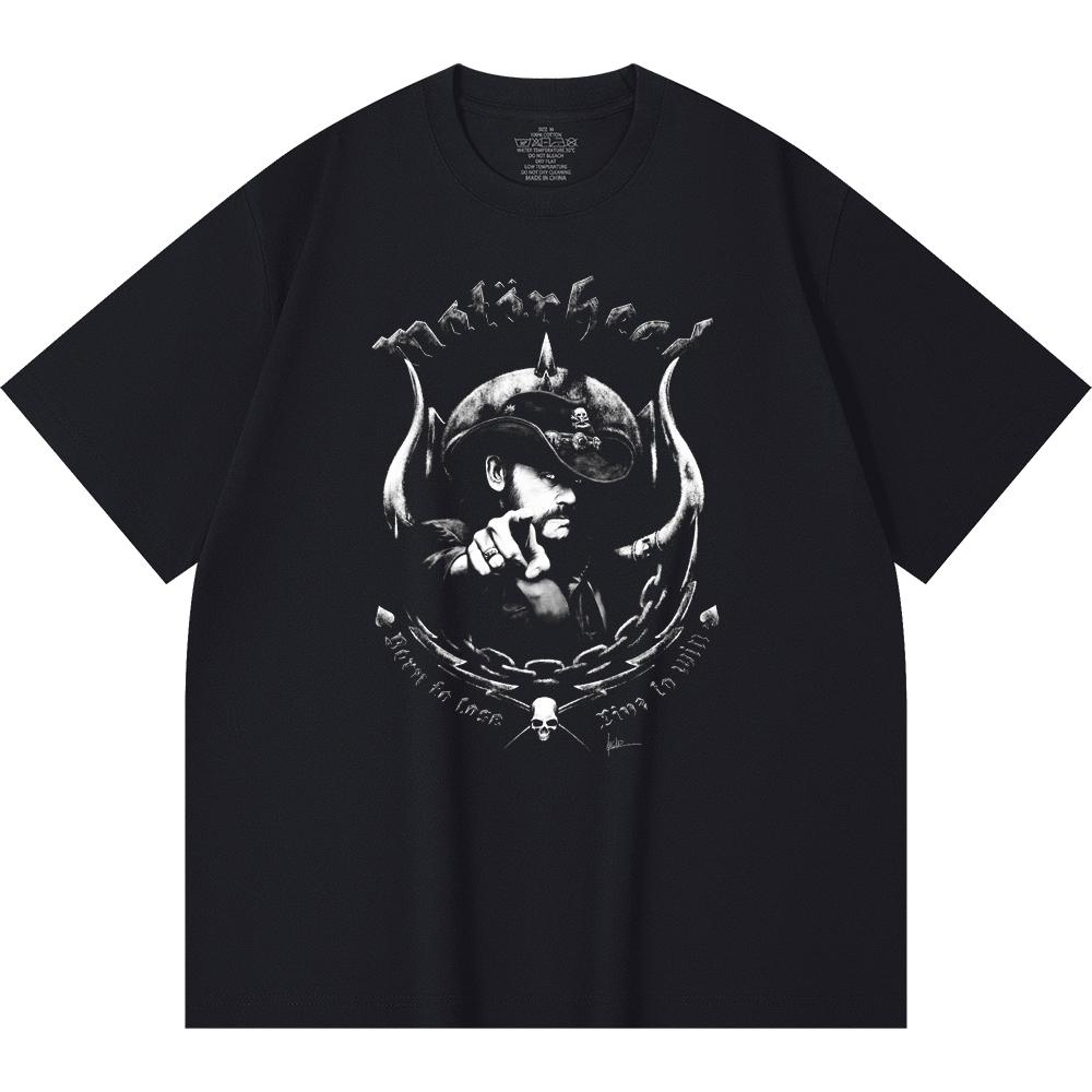 Хлопковая футболка плотностью 230 г/м² 100% Хлопок Heavy Metal Футболка с принтом рок-группы Популярная музыка Унисекс Тяжелая хлопковая футболка