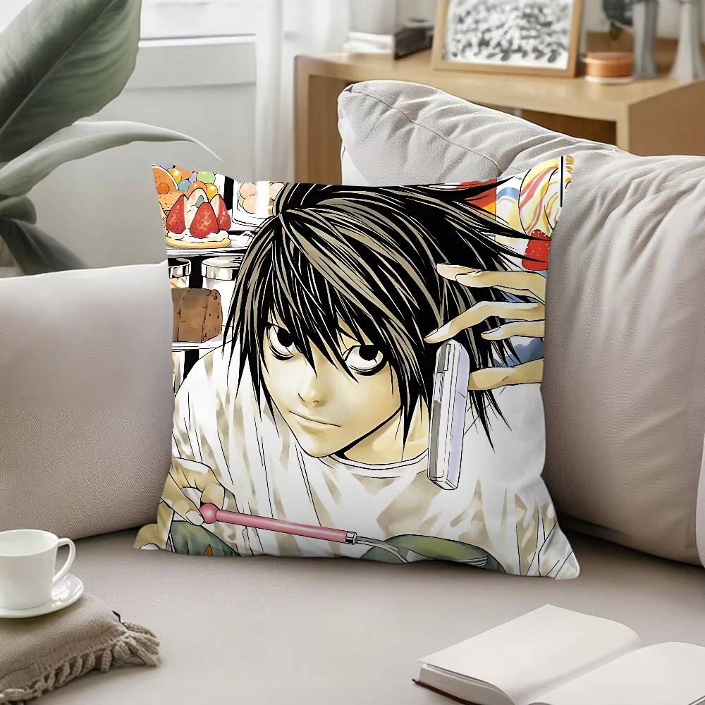 Крутая наволочка H-Death Note, чехол для подушки, мягкий милый чехол для диванной подушки, полиэстер на молнии