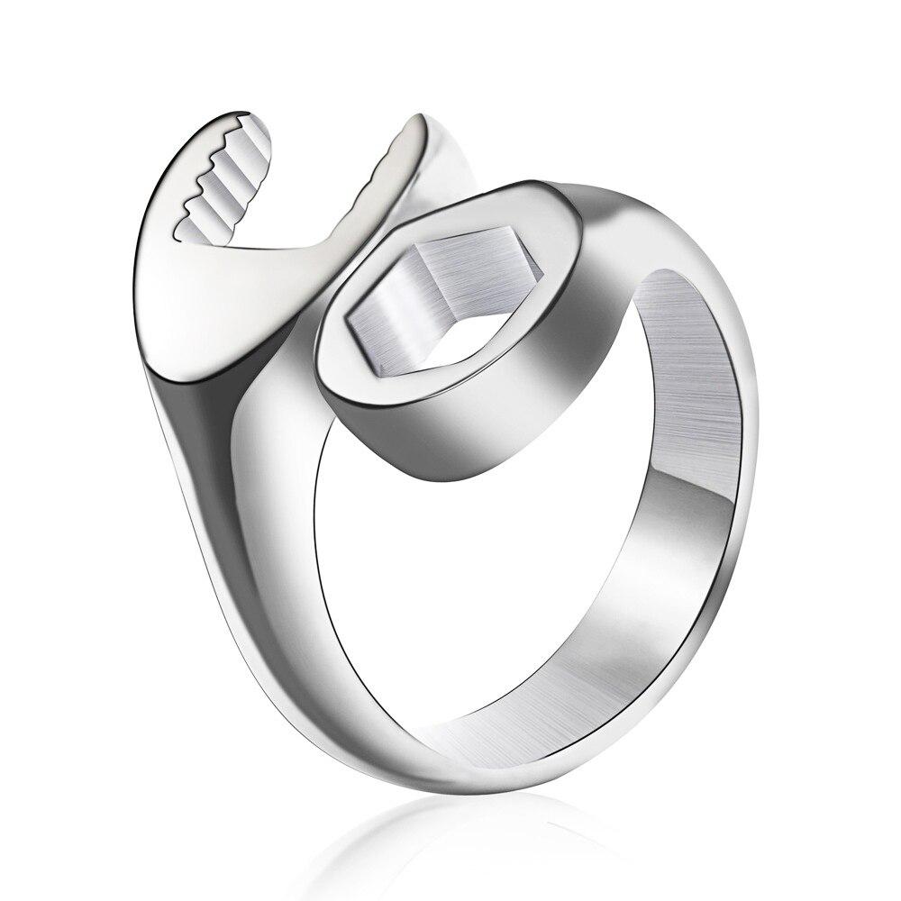 Креативный дизайн, высокое качество, панк-золотой цвет, нержавеющая сталь, механический ключ, кольцо для мужчин и женщин, хип-хоп, рок, байкерские украшения