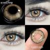 1 пара черных цветных контактных линз для глаз, натуральные коричневые косметические зрачки, серые линзы для ежегодного использования