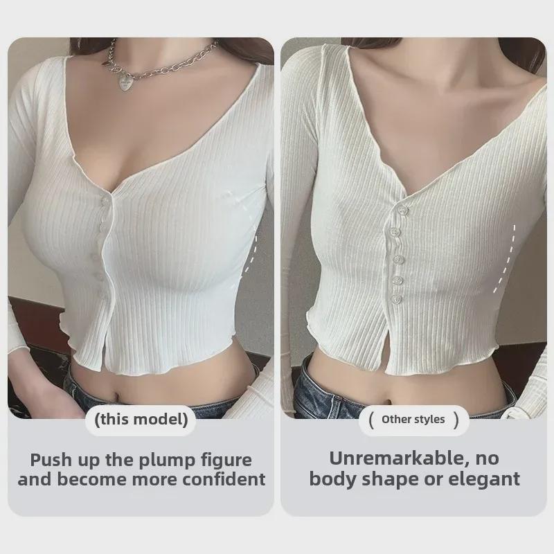 Girls' Front Buckle Seamless Bra Set - Anti-Sagging, Side Breast Support, No Empty Cup, Gathered Design