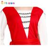 Western Halloween Character Parody Party Pirate Costume Female Red Black Dress Headband Pirate Costume