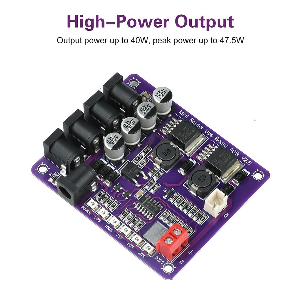 UPS Router Uninterruptible Power Supply Board 40W Battery Charging Board 12.6V Power Module For Continuous Power Supply