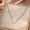 Stainless Steel Butterfly Pendant Collarbone Chain Elegant Temperament Personalized Necklace For Women Jewelry Creative Gifts