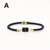 1PC-Z26 Double-Sided  Bracelet with Uppercase English Letters, Adjustable Black Cord and Letters Perfectly Matched,