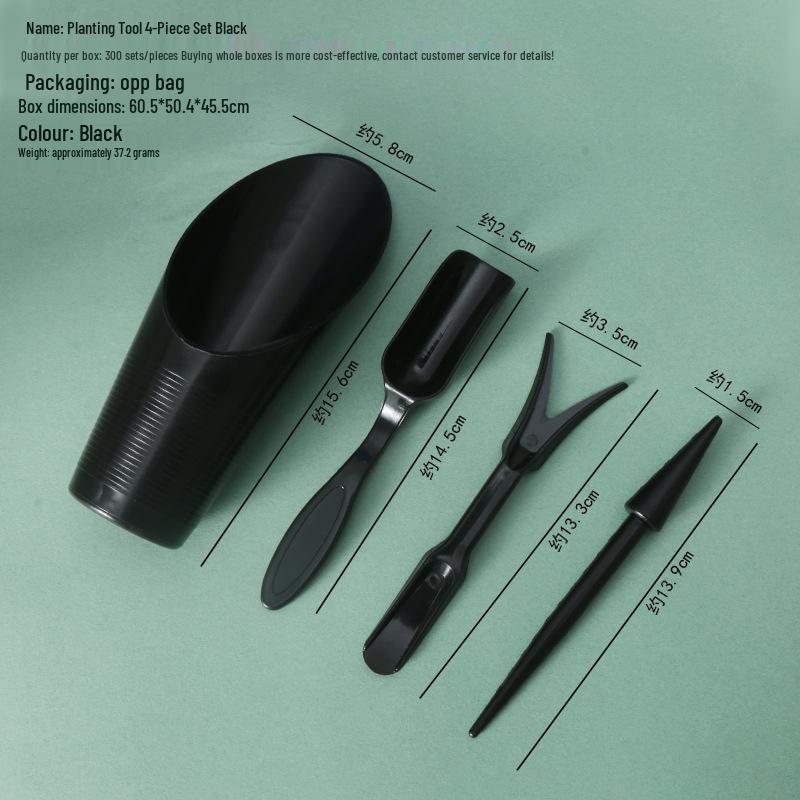 Colorful Four-Piece Succulent Gardening Tool Set: Shovel, Cylinder Transplanter, Punch Tool for Seedlings