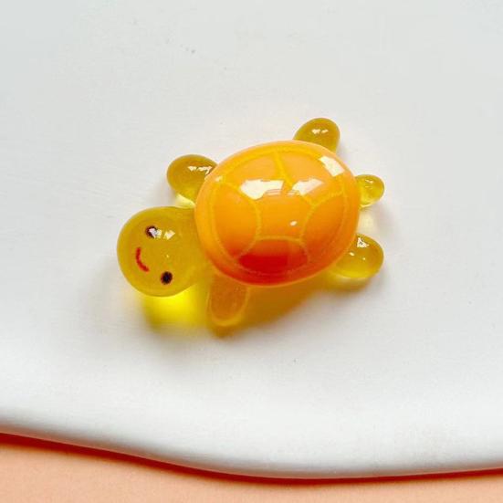 20 шт. Миниатюрная светящаяся фигурка черепахи, светящаяся в темноте, маленькая красочная модель черепахи, миниатюрная статуэтка животного из смолы, украшение, сувениры для вечеринки