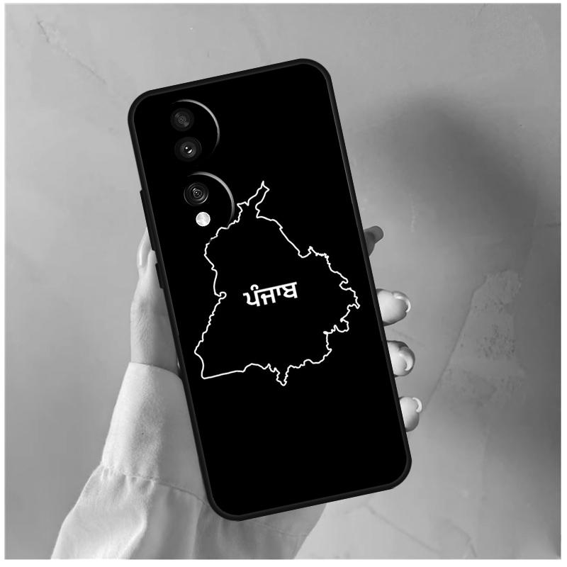 Контур карты Пенджаба Для чехла Honor Magic 8 5 6 7 Pro Для Honor 200 400 70 90 Lite X8c X8b X9a X9b X9c X9d Win RT