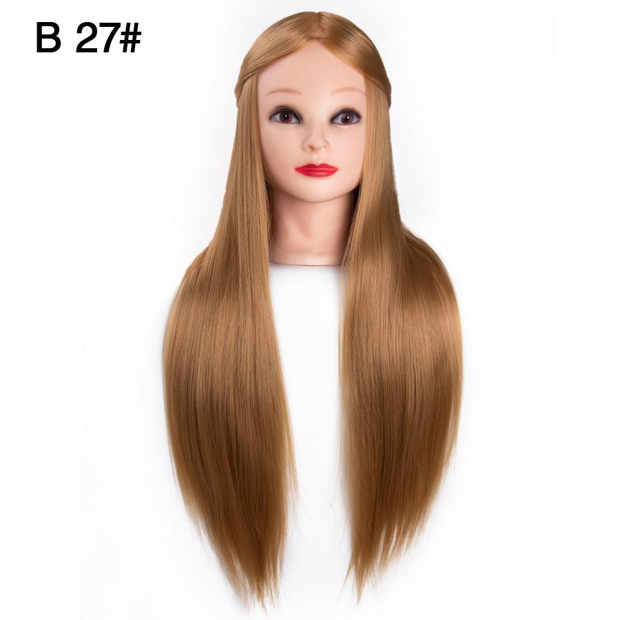 Голова манекена 65 см с тренировочной головкой для волос, парикмахерская, 7 стилей, тренировочная головка для причесок, бесплатный подарок