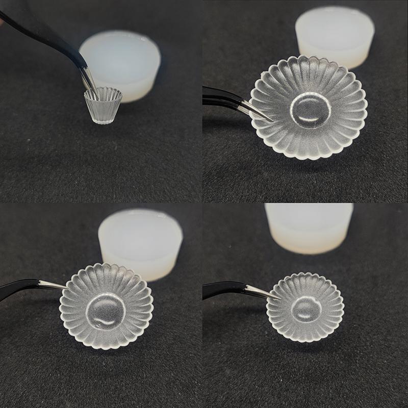 Dollhouse Silicone Tableware Mold Dollhouse Mini Dish Bowl Model Dolls House Kitchen Toys Accessories