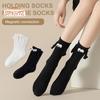 1 Pair Magnetic Linking Couple Socks, Funny Big Eyes Design, Couple Holding Hands, Mid-Tube Cute Socks