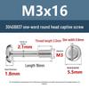 Yigu 304 Stainless Steel Pan Head Captive Screw M3/M4/M5/M6