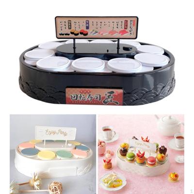 Вращающаяся подставка для кексов с макаронами на батарейках, 10 лотков, держатель для печенья на день рождения