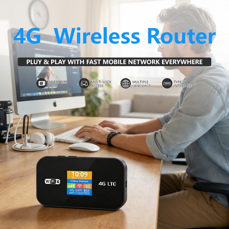 4G Portable WiFi Router with SIM Card for Europe and Southeast Asia