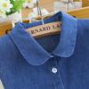 Детская универсальная хлопковая джинсовая рубашка с имитацией воротника для мальчиков и девочек, свитер с декоративным имитацией воротника B234