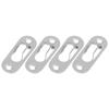 40 Pcs Silver Tone Metal Keyhole Hanger Fasteners for Picture Frames Hang Wall Indoor
