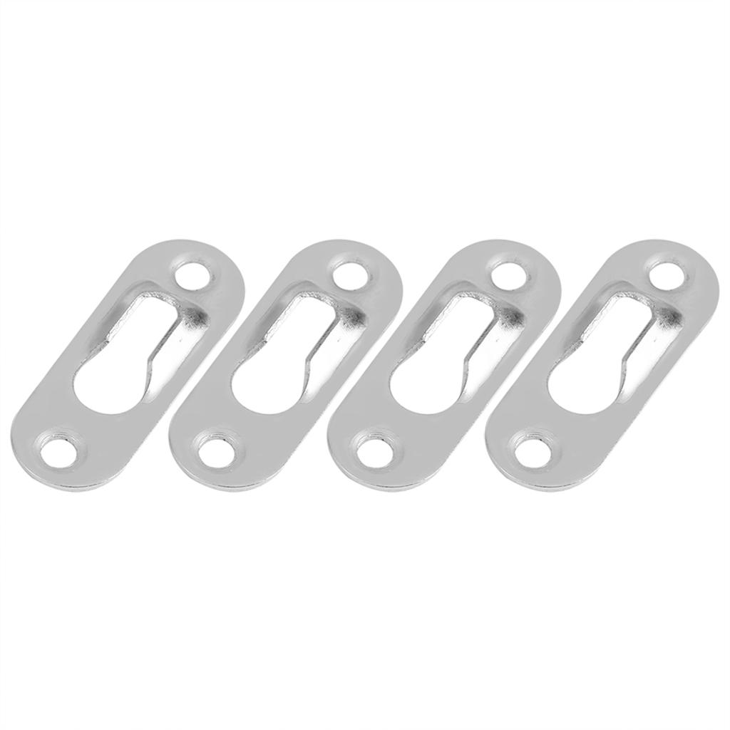 40 Pcs Silver Tone Metal Keyhole Hanger Fasteners for Picture Frames Hang Wall Indoor