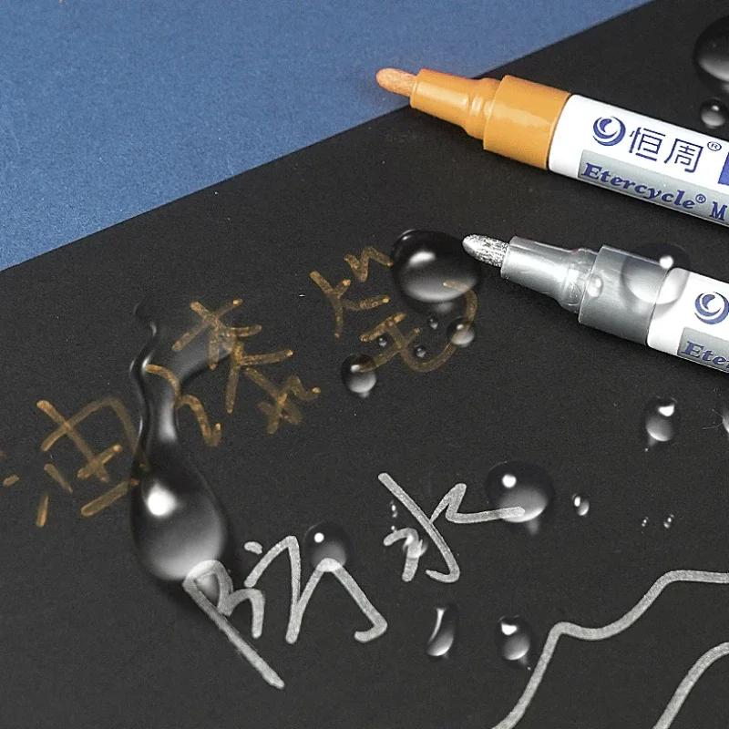 Многофункциональные маркеры с металлическим блеском и фибровой головкой, водостойкие, быстросохнущие, для шинной промышленности, масляные, для ремонта краски, цветные маркеры