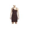 Sportswear Everyday Modern Solid Logo Sleeveless Dress Women Dresses Brown DV7935-227