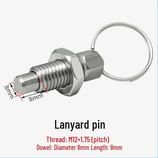 Стопорный штифт с кольцом - Крупная резьба, Нержавеющая/Углеродистая сталь, Оцинкованный, Различные характеристики