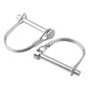 2Pcs Galvanized Locking Pins With Spring Lock Ring Split Buckle Pin Durable Tubular Folding Pin