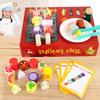 Montessori Educational Wooden Pretend Play Kitchen by Educational BBQ Set with Rod for Toddlers Ages and Fingertip Shape Early and Perfect for Girls