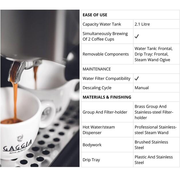 Coffee Machine Gaggia RI9481/11 New Classic Evo Stainless Steel