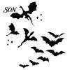 Creative Car Window Graphics Flying Bat Rearview Mirror Stickers, PVC Decals for Vehicle Easy Apply Vinyl Exterior Decoration, Waterproof