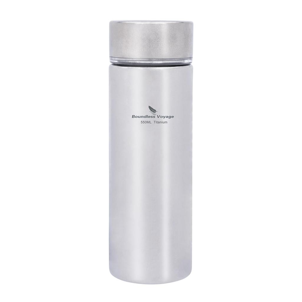 Boundless Voyage Titanium Water Bottle, 550ml Vacuum Insulated, Keeps Hot or Cold, Perfect for Coffee or Tea, Lightweight and Durable, Perfect for