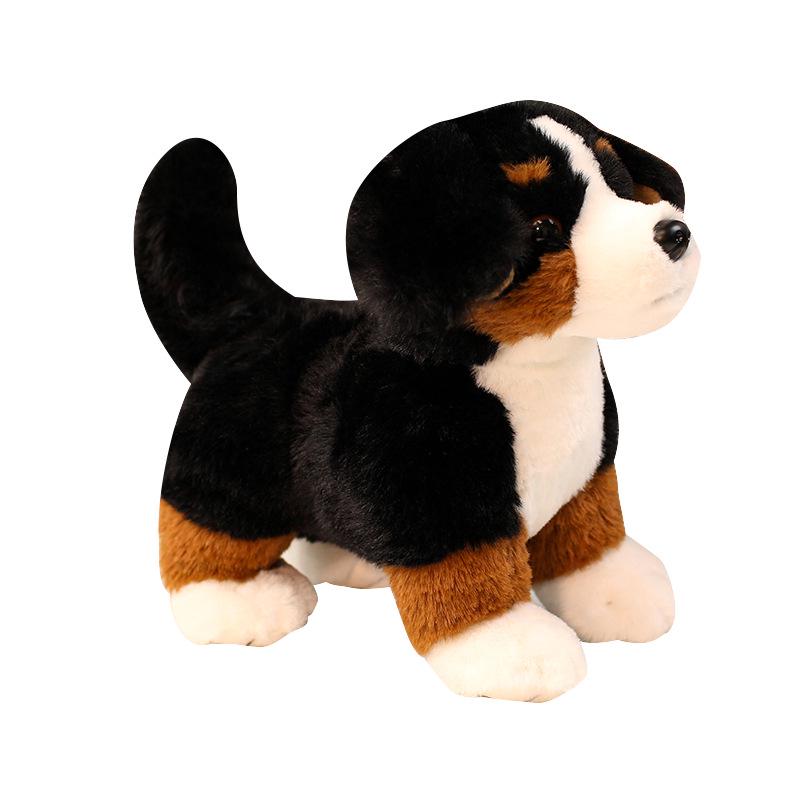 Adorable Bernese Mountain Dog Plush Toy – Realistic Sheepdog Cloth Doll Gift