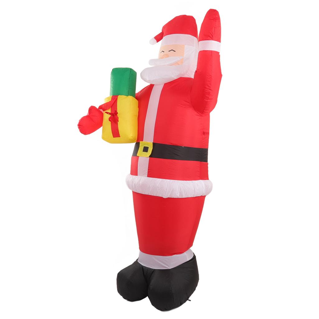 Надувная рождественская модель старика с подарочным пакетом в руке, светодиодный растущий надувной рождественский человечек для