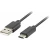 Кабель USB-C(M)->К(M) - LANBERG - 3.1 - 1,8M - Черный - Совместимый с USB-A