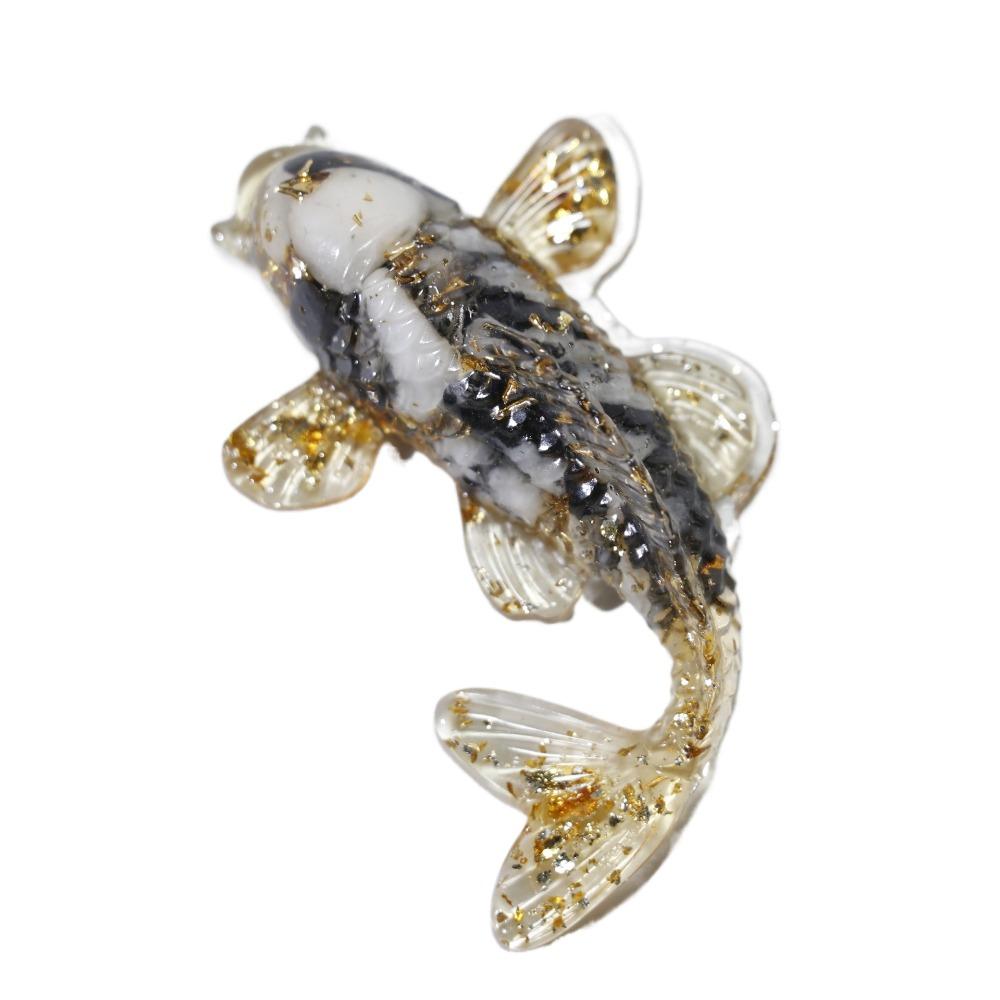 Resin Epoxy Crystal Gravel Carp Ornament Home Decoration Crystal Fish Figure Home