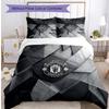 Manchester United Pattern Printed 3PCS Bedding Set Soft Skin-Friendly Washable Duvet Cover & Pillowcases Set All Season Bedroom