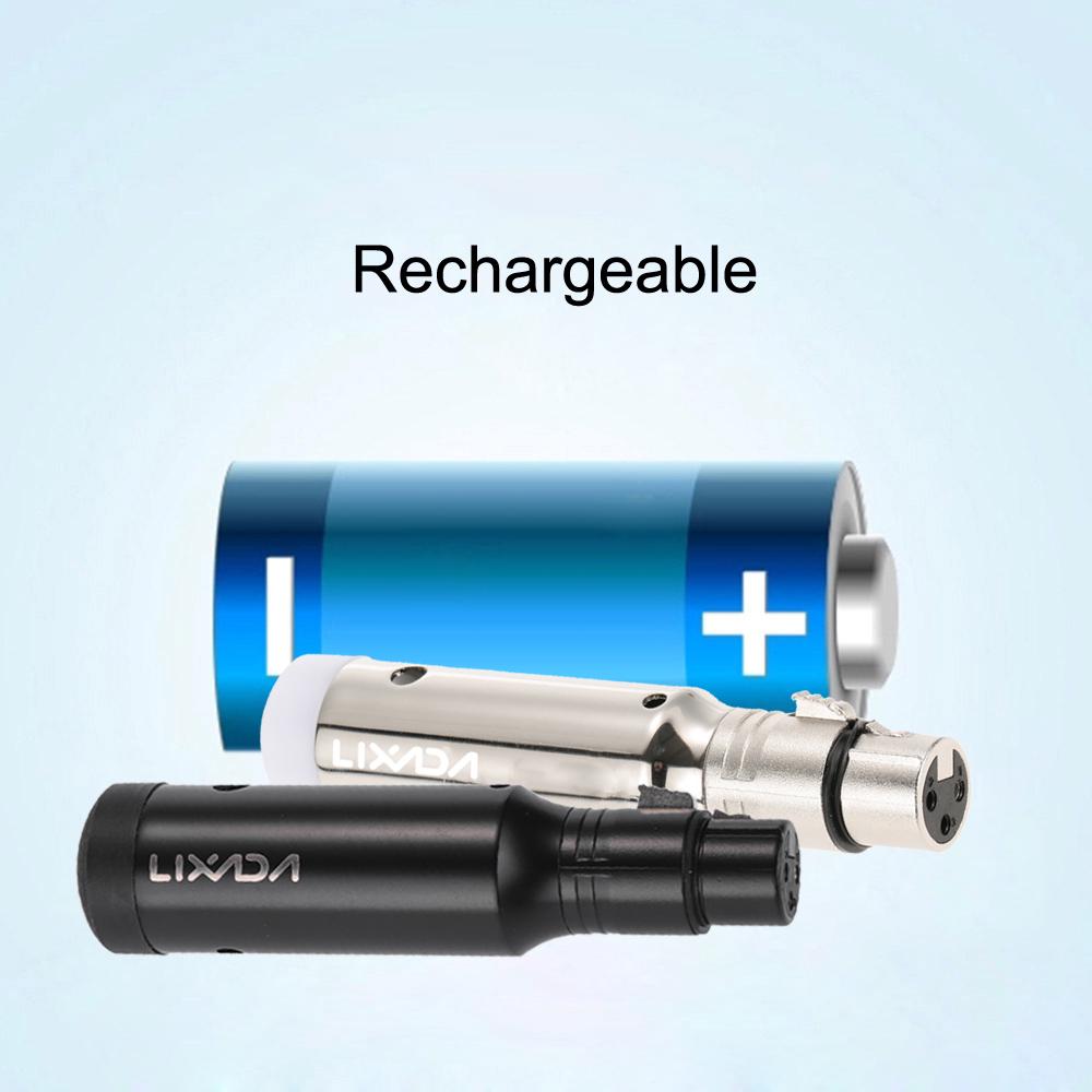 Lixada перезаряжаемый 2,4G ISM DMX512 беспроводной 3-контактный гнездовой приемник для освещения сцены PAR