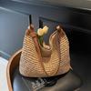 Летняя плетеная соломенная сумка женская новая большая вместительная сумка на плечо мессенджер пляжная сумка для моря