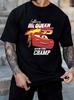 Disney Cars Lightning McQueen Graphic T-shirt - Black with White Print
