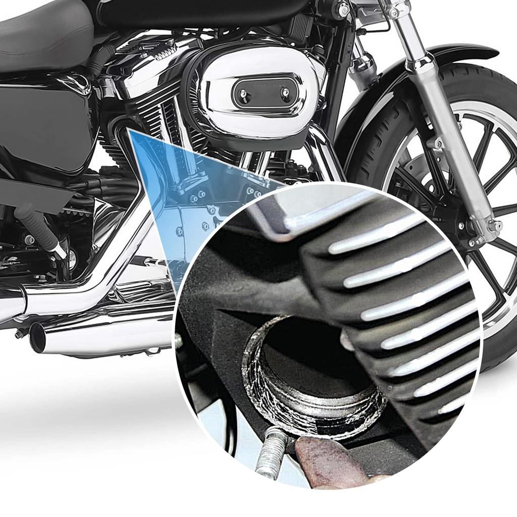 Dasen Exhaust Gasket Steel Mesh Style Crash Seal Exhaust Port Gasket Kit for Harley