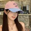 Spring Summer Baseball Hat Plaid Snapback Cap Fashion Peaked Cap  Girls