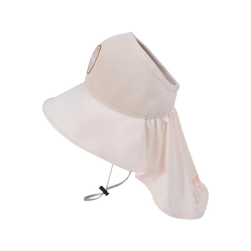 1149 children's hat outdoor UV protection sun hat men's and women's cartoon big eaves shawl empty top sun protection bucket hat