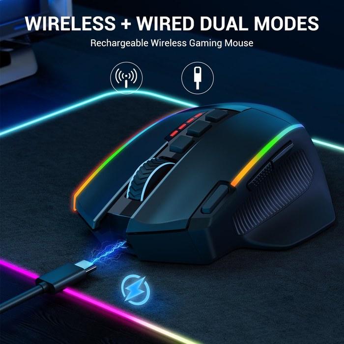 Беспроводная игровая мышь Redragon M915WL, 16000 DPI, черная.