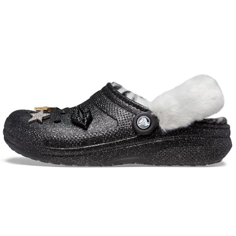 Crocs Клоги Disco Classic Lined Disco Glitter Унисекс 'Черный Белый'